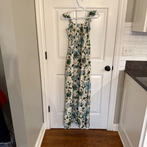 New! Agua Bendita Leandra Aine Smocked Maxi Dress Floral 1704 - Picture 10 of 13